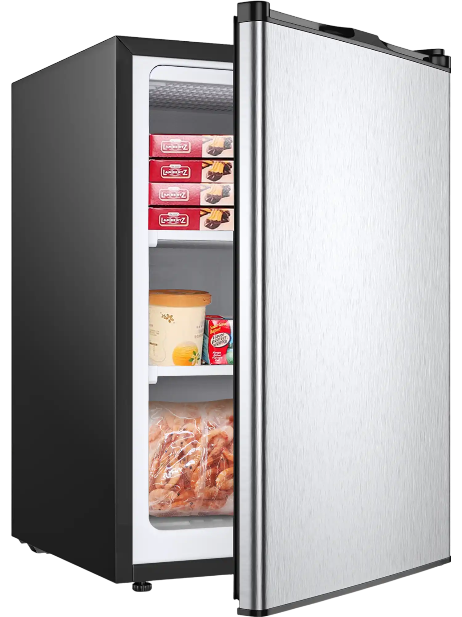 Costway 3 Cu Ft Compact Upright Freezer Stainless Steel Door 95470138 New