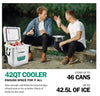 Landworks GUT147 Rotomolded Wheeled Ice Cooler 11 Gallon 10 Day Ice Retention With Bottle Openers New