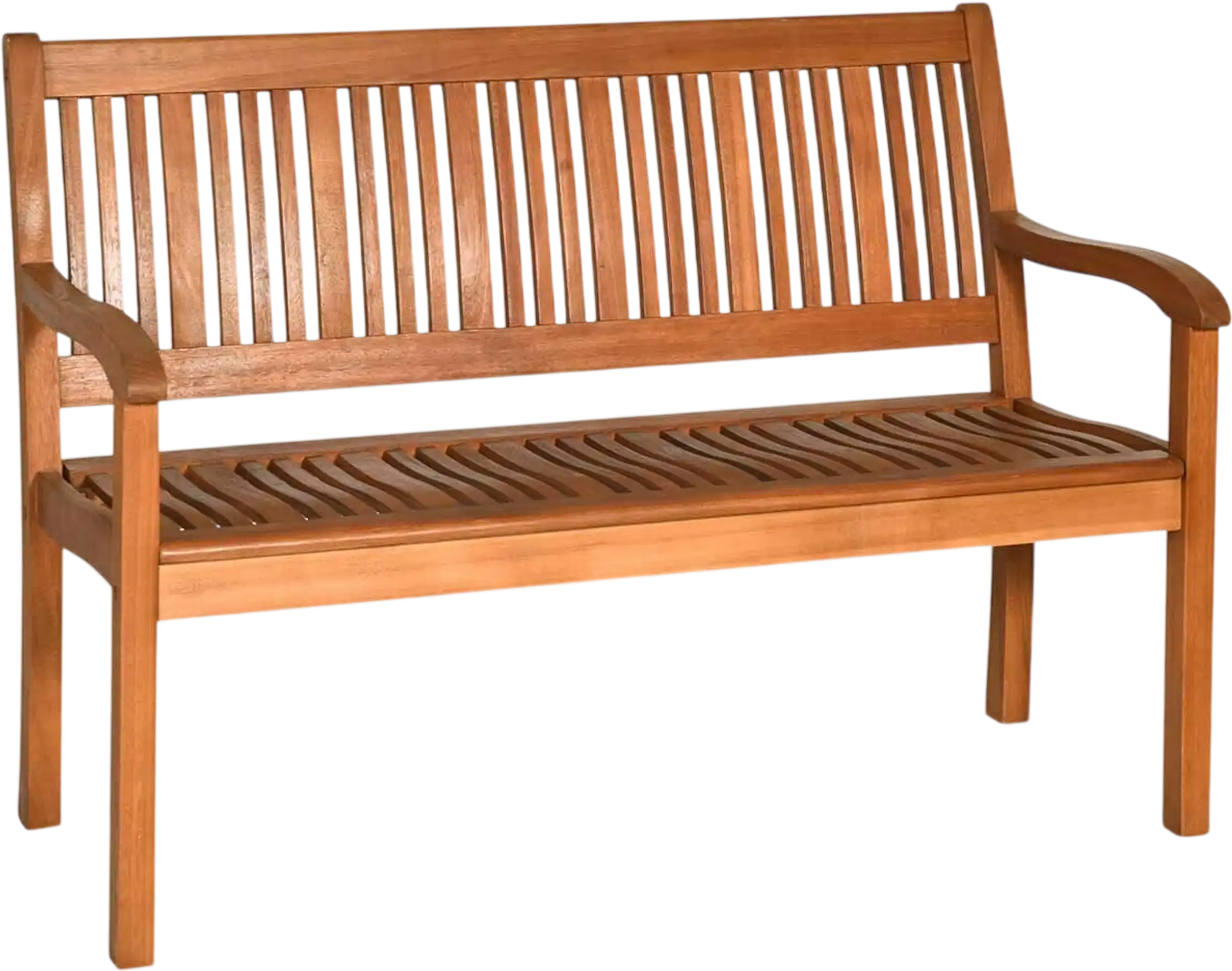 Costway 2-Person Solid Wood Garden Bench Curved Backrest Wide Armrest 51746382 New