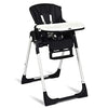 Foldable High chair with Multiple Adjustable Backrest-Black - Gallery View 1 of 7
