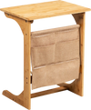 Bamboo Sofa Table End Table Bedside Table with Storage Bag