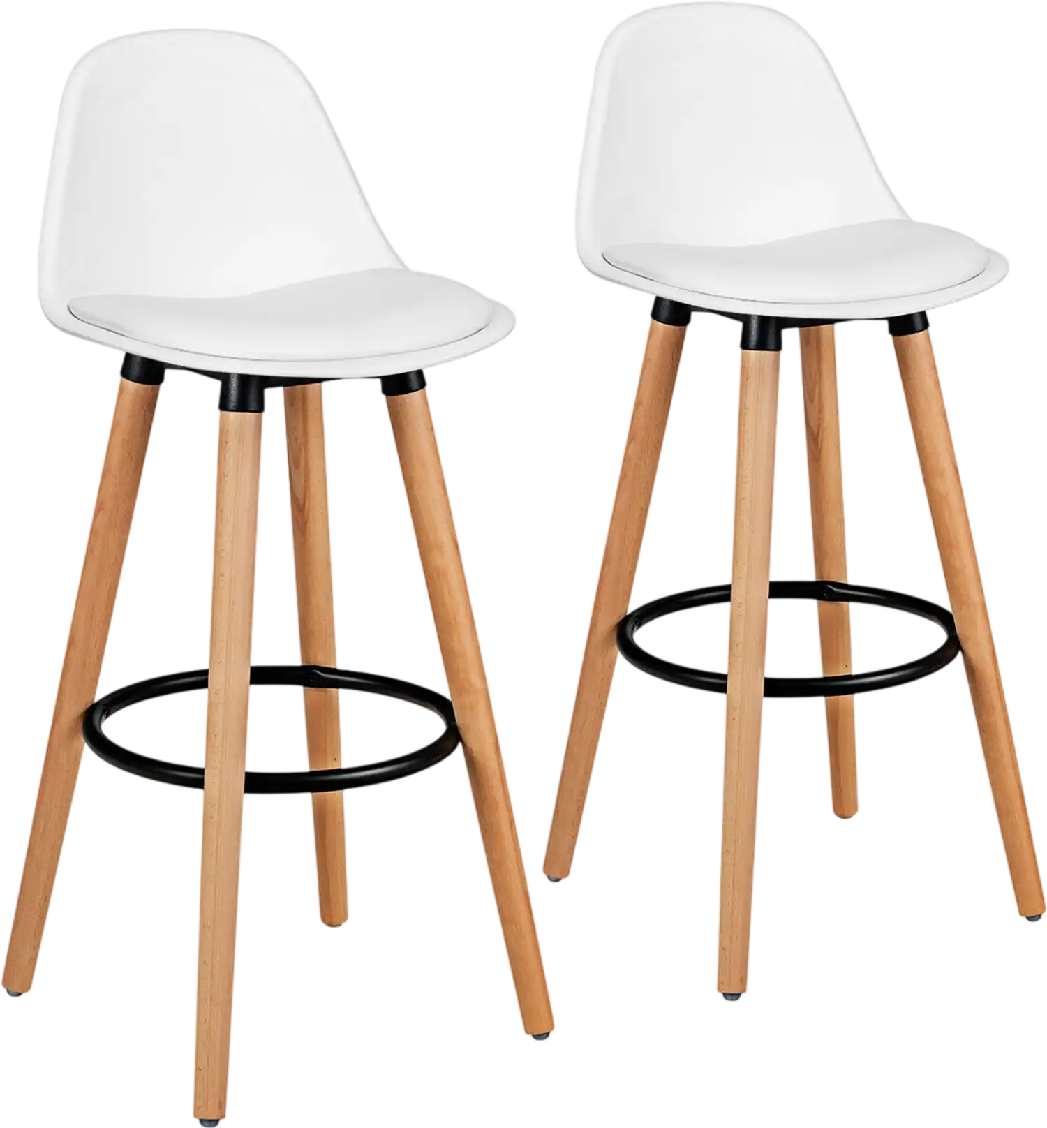 Costway 2-Piece Mid-Century Bar Stools 28.5