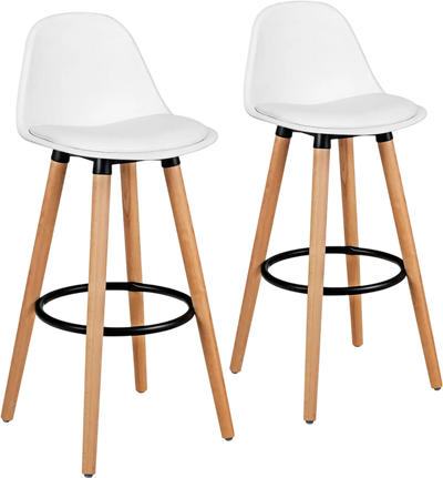 Costway 2-Piece Mid-Century Bar Stools 28.5