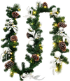 9 Feet Pre-Lit Artificial Christmas Garland with LED Lights