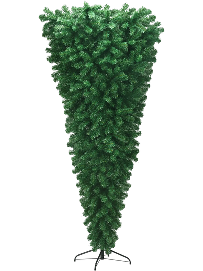 Costway 7' Unlit Upside Down Artificial Christmas Tree 70284519 New