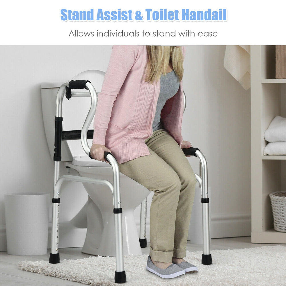 One-Button Folding Aluminum Walking Frame Walker - Gallery View 1 of 12