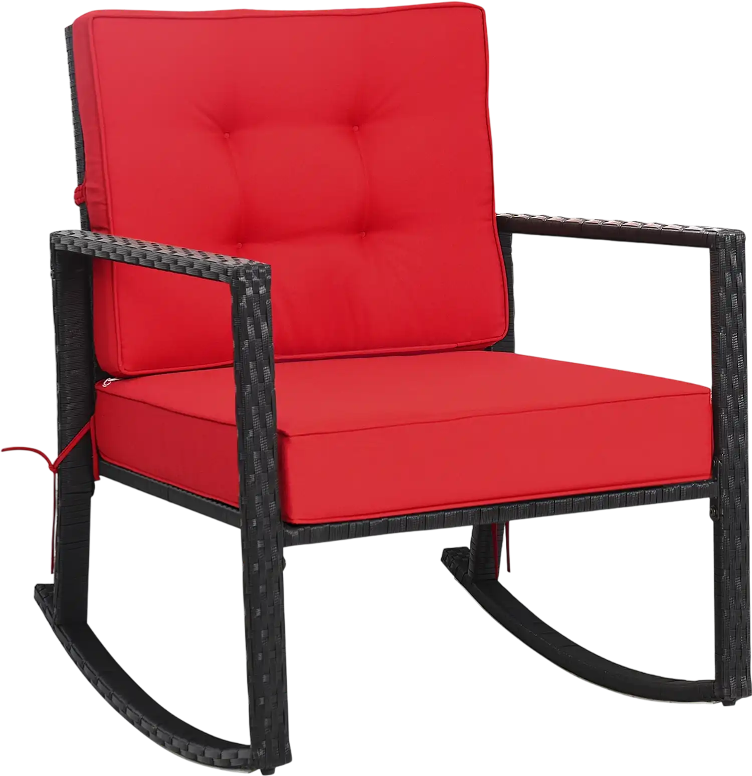 Costway Patio Rattan Outdoor Glider Rocking Chair Cushion 45308927 New