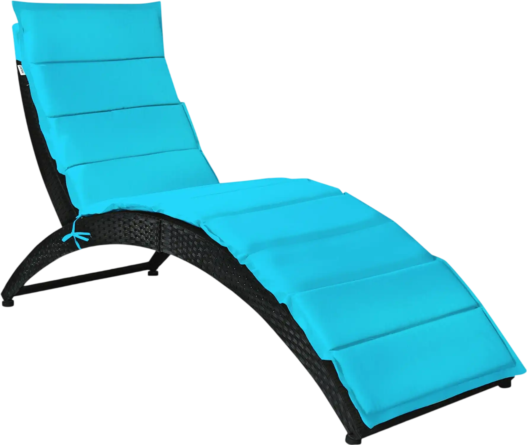 Costway Foldable Patio Chaise Lounge Chair with Cushion 90374621 New