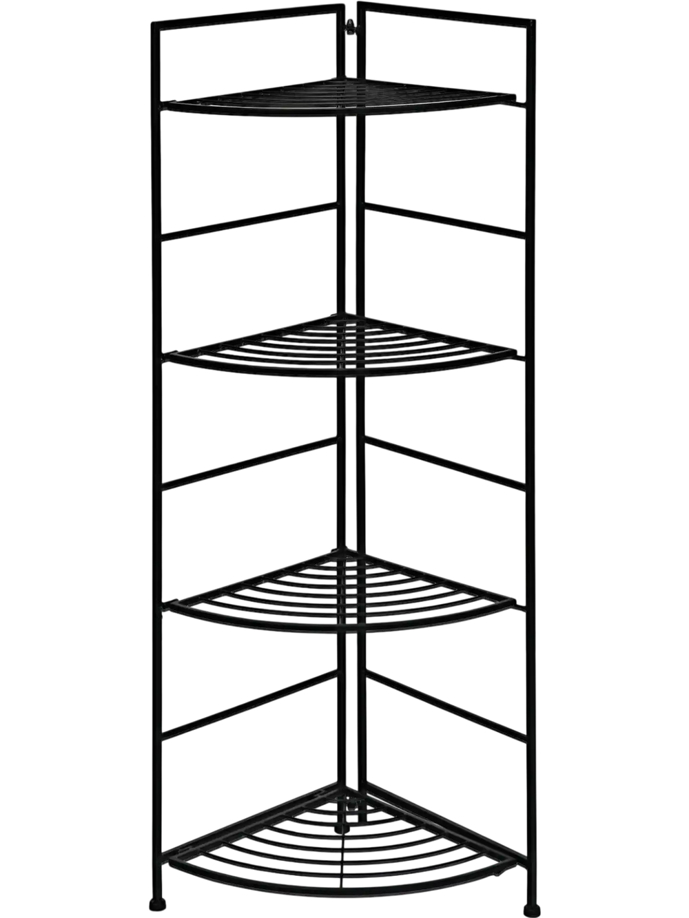 4 Tier Folding Metal Shelf Plant Stand Storage Open Shelf Corner Display Rack