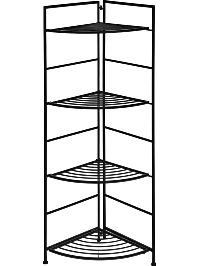 Costway 4 Tier Folding Metal Plant Stand Corner Display Shelf Rack 69123085 New