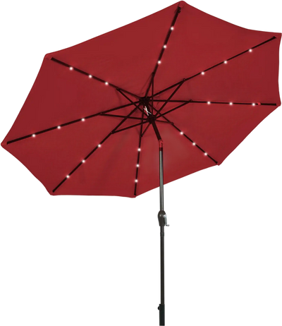 Costway 10' Patio Umbrella w/ Solar LED Lights 13250497 New