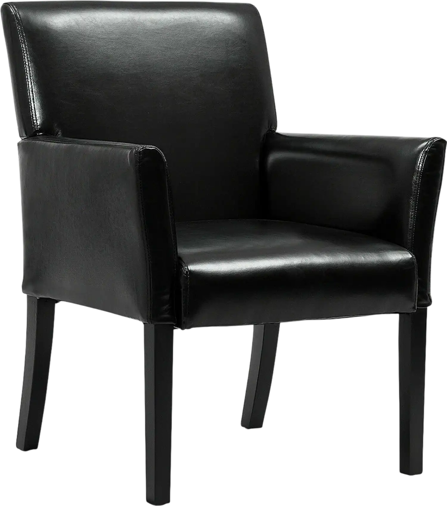 Costway Modern PU Leather Executive Arm Chair Sofa Accent Chair 56293741 New