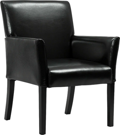 Costway Modern PU Leather Executive Arm Chair Sofa Accent Chair 56293741 New