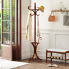Wood Standing Hat Coat Rack with Umbrella Stand-Brown - Gallery View 1 of 10