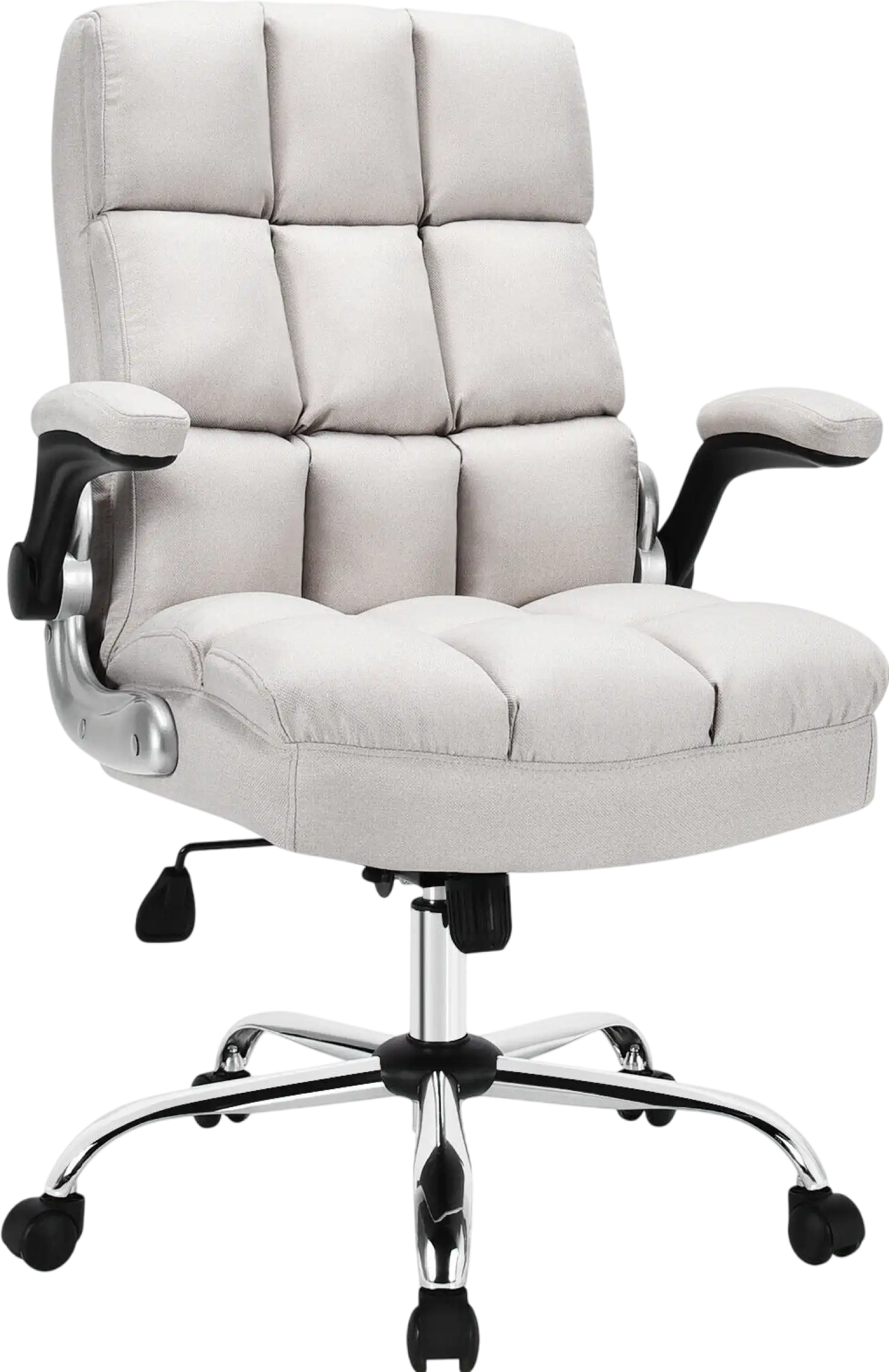 Costway Swivel Office Chair with High Back and Flip-up Arms New