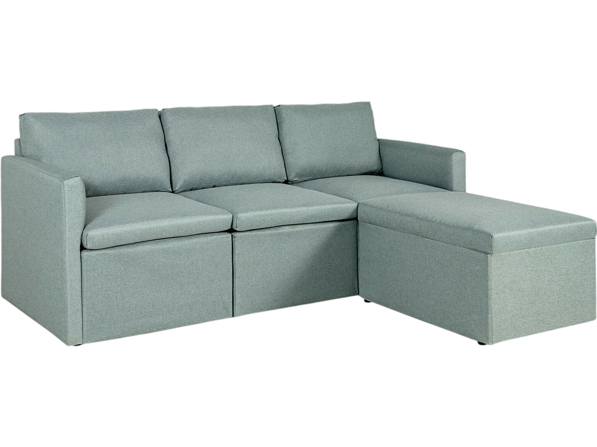 Costway Convertible L-Shaped Sectional Sofa Couch Reversible Chaise 07359281 New
