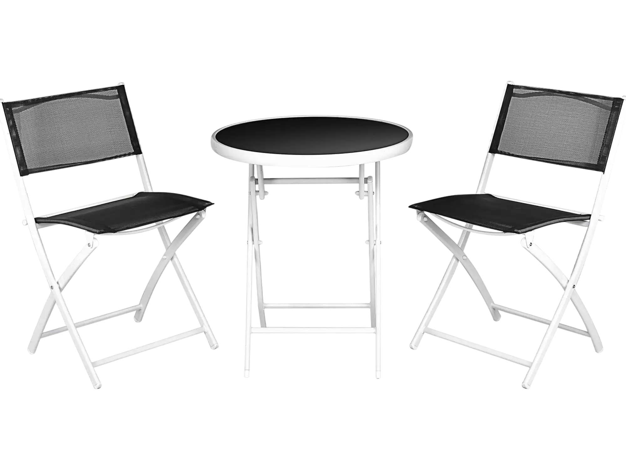 Costway 3-Pc Patio Folding Bistro Set Balcony Outdoor 03965248 New