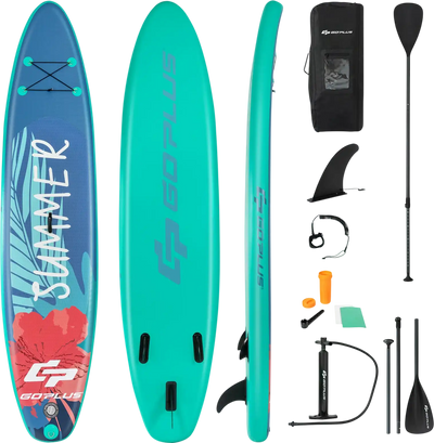 Costway 10' Inflatable Stand Up Paddle Board w/ Backpack Leash Aluminum Paddle 52860194 New