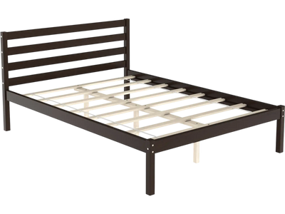 Costway Modern Twin Bed Frame Wooden Headboard Plywood Slat Support 54670321 New