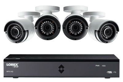 Lorex LX1080-44BW HD 1080p Indoor/Outdoor 4 Camera 4 Channel DVR Surveillance Security System New