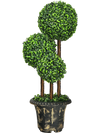 36-Inch Artificial Topiary Triple Ball Tree for Indoor and Outdoor