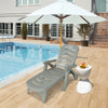 5 Position Adjustable Folding Lounger Chaise Chair-Gray - Gallery View 1 of 11