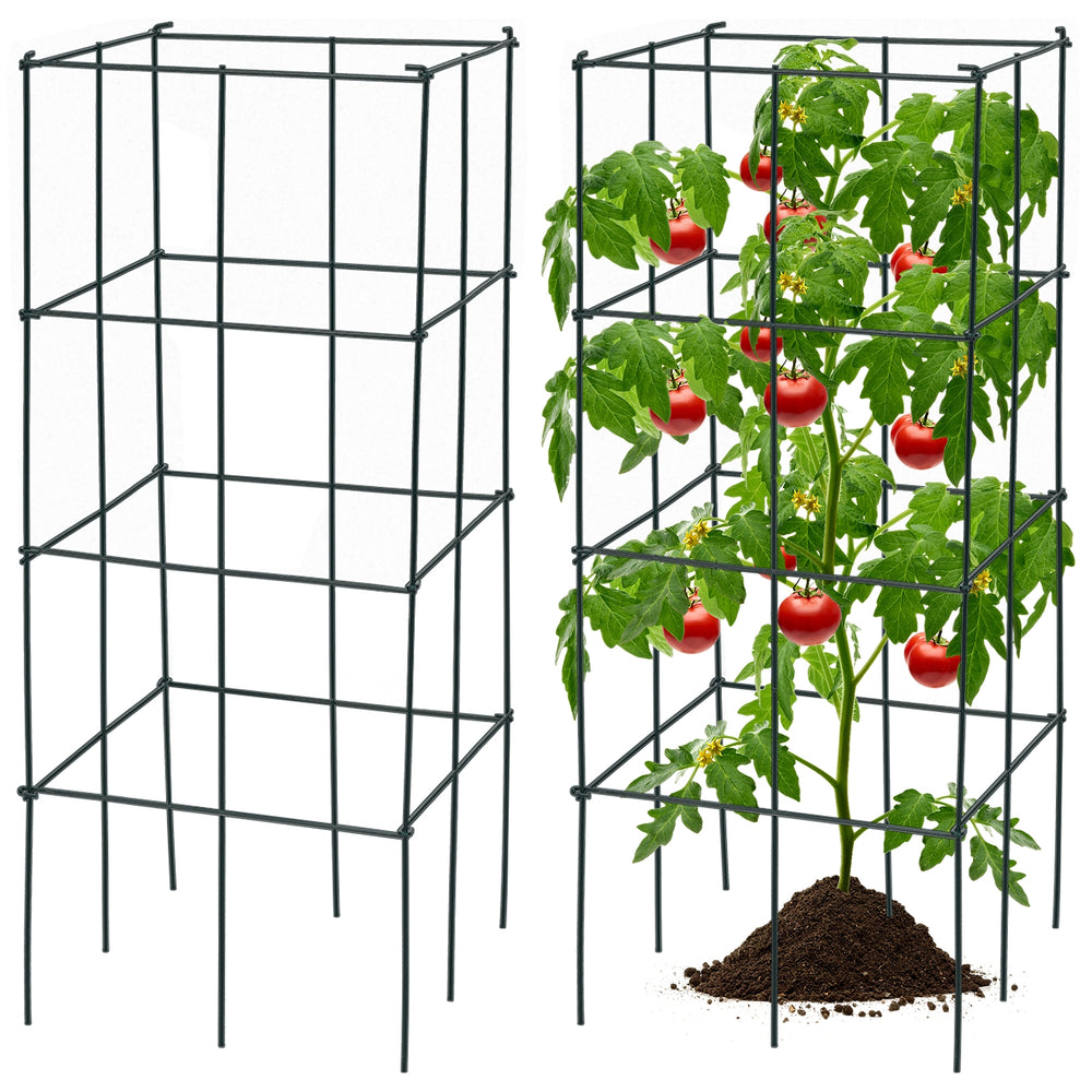 Garden trellis for climbing plants featuring a stable iron frame, dark green finish, and suitable for vegetables and.