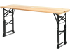 66.5 Inch Outdoor Wood Folding Picnic Table with Adjustable Heights
