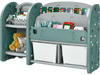 Kids Toy Storage Organizer with 2-Tier Bookshelf and Plastic Bins