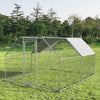 Large walk-in chicken coop run house with solid steel frame, waterproof cover, and lockable door for outdoor use.