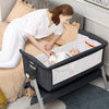 Portable Baby Bedside Sleeper with Adjustable Heights and Angle-Gray - Gallery View 1 of 10