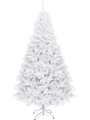 7.5 ft hinged artificial Christmas tree with realistic PVC material and sturdy metal stand, perfect for festive.