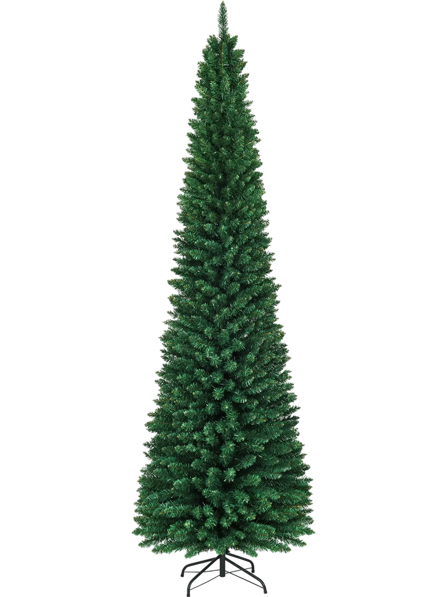 Costway Slim Pencil PVC Artificial Christmas Tree Metal Stand 56483920 New