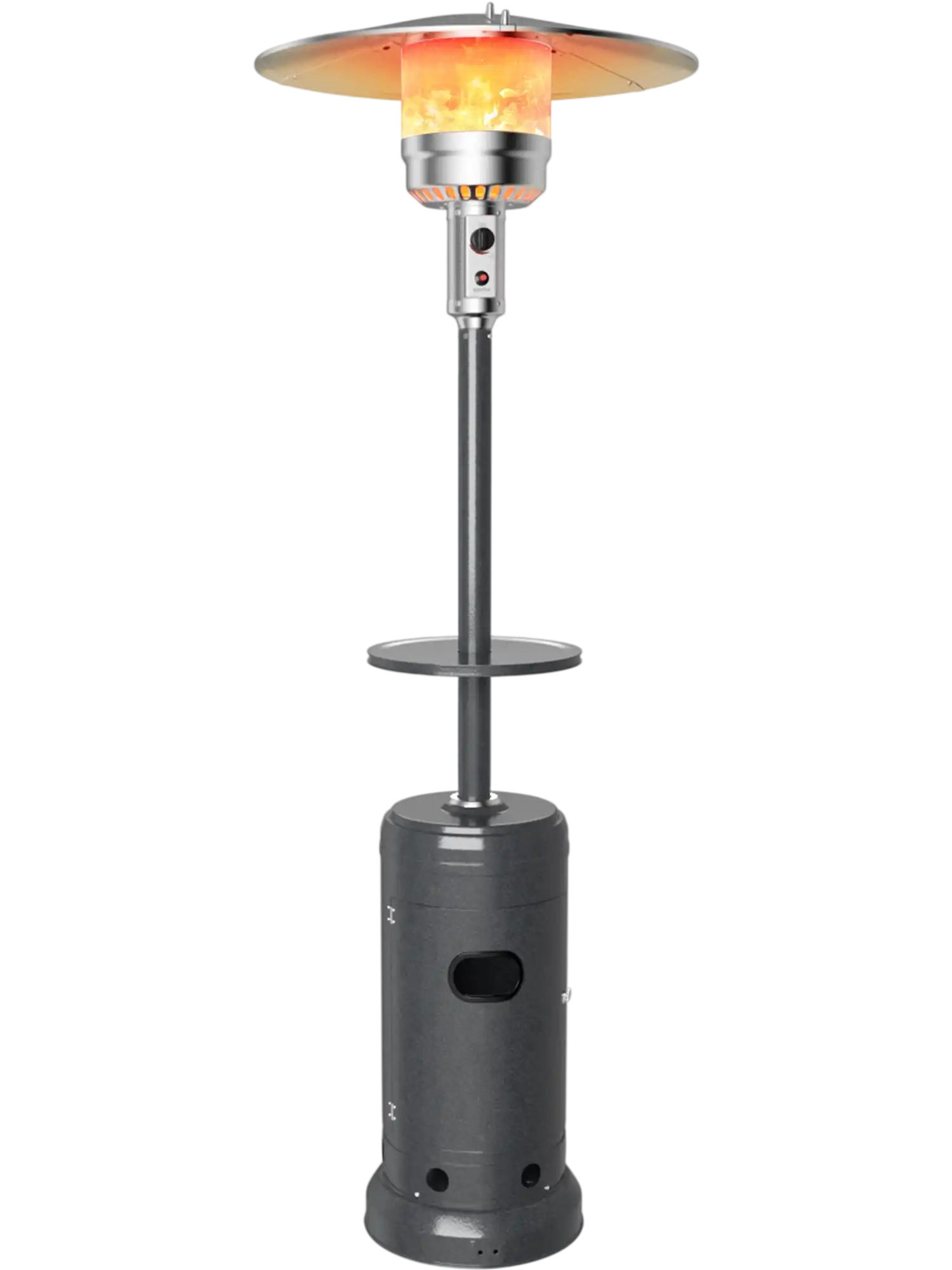 Costway 48,000 BTU Standing Outdoor Propane Patio Heater w/ Table & Wheels 57214089 New