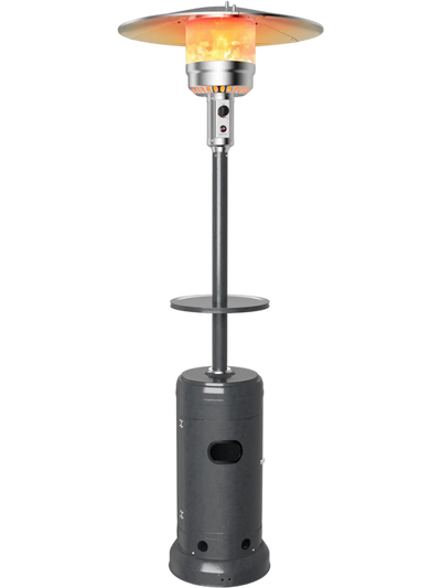 Costway 48,000 BTU Standing Outdoor Propane Patio Heater w/ Table & Wheels 57214089 New