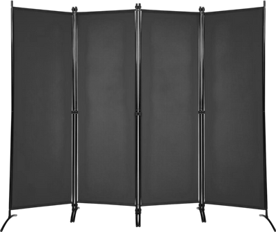 Costway 5.6' 4 Panel Room Divider Steel Frame 42183697 New