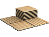 10 Pieces 12 x 12 Inch Acacia Wood Interlocking Tile Flooring
