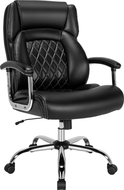 Costway Office Chair Height Adjustable Big and Tall with Metal Base 500 lbs Capacity New