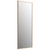 Full-length 59-inch rectangle mirror with a golden aluminum alloy frame, ideal for bedroom or entryway decor.
