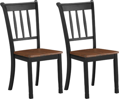 Costway 2-Pc Solid Wood Spindle Back Dining Chairs 67819342 New