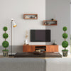 Artificial topiary triple ball tree plant with realistic PE leaves, sturdy iron tube, perfect for indoor and outdoor.
