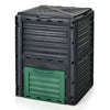 80-gallon outdoor composter with large openable lid and bottom exit door for easy access to compost and fertilizers.