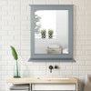 Wall-Mounted Multipurpose Vanity Mirror with Shelf-Gray - Gallery View 1 of 9