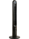 42-inch black tower fan with smart display, remote control, and 80° oscillation for comfortable airflow in any room.