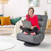 5-Position Folding Floor Gaming Chair-Gray - Gallery View 1 of 8
