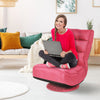 5-Position Folding Floor Gaming Chair-Pink - Gallery View 1 of 8