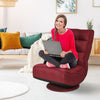 5-Position Folding Floor Gaming Chair-Dark Red - Gallery View 1 of 8