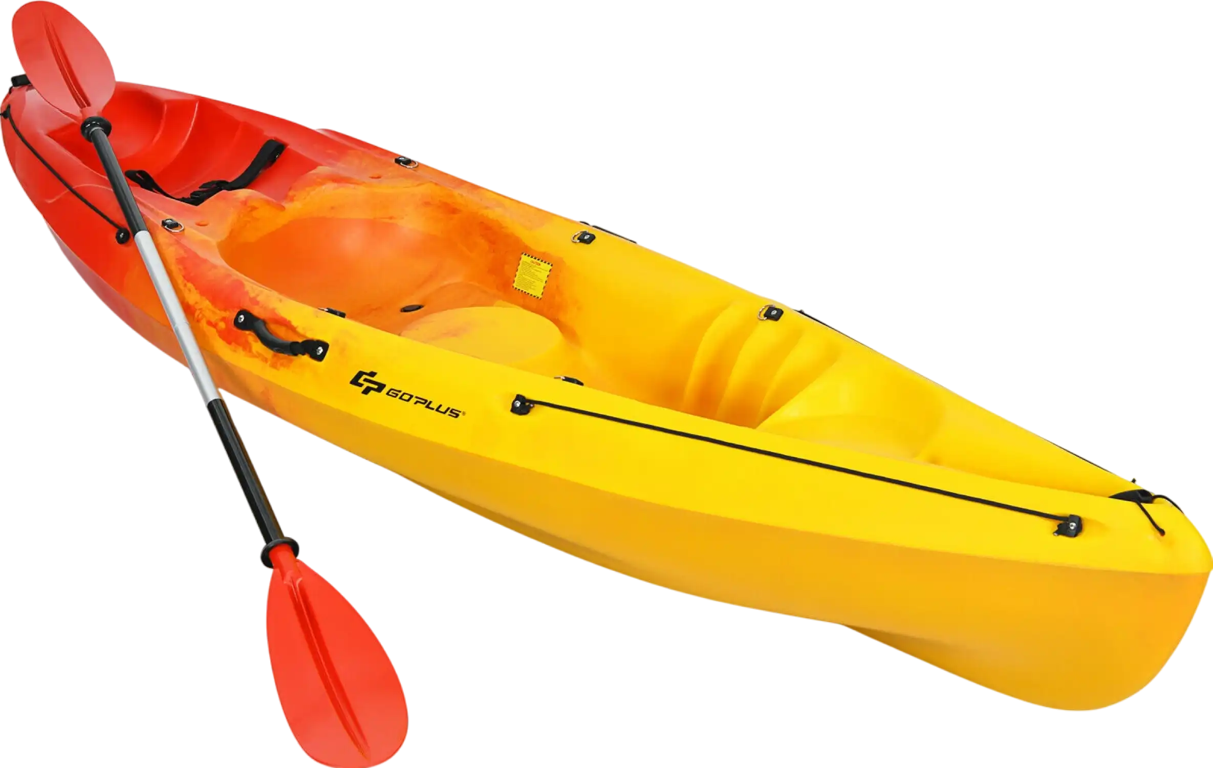 Costway Sit-on-Top Kayak Single Seat with Detachable Paddle New
