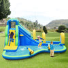 Multifunctional inflatable water bounce with slide, made of waterproof Oxford cloth, for 4 kids aged 4-12 years.