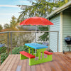 Kids Picnic Folding Table and Bench with Umbrella - Gallery View 1 of 12